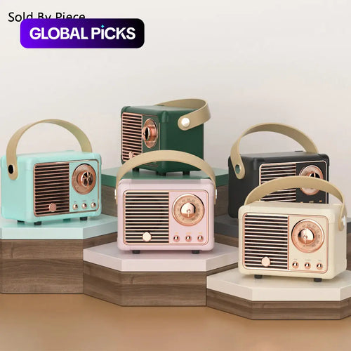 Vintage-Inspired Wireless Bluetooth Speaker - Portable Mini Music Player with Built-in Microphone for Home, Office, and Outdoor Adventures - Perfect Valentine's Day Gift!