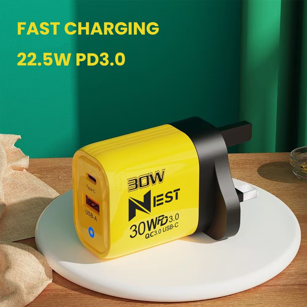 Power Up Your Devices with the 22.5W Fast Charging USB-C PD Wall Charger for iPhone 15/16 & Samsung Galaxy